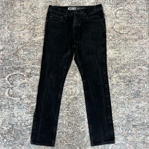 Free World Messenger Men’s Skinny Jeans Black Size 30 100% cotton